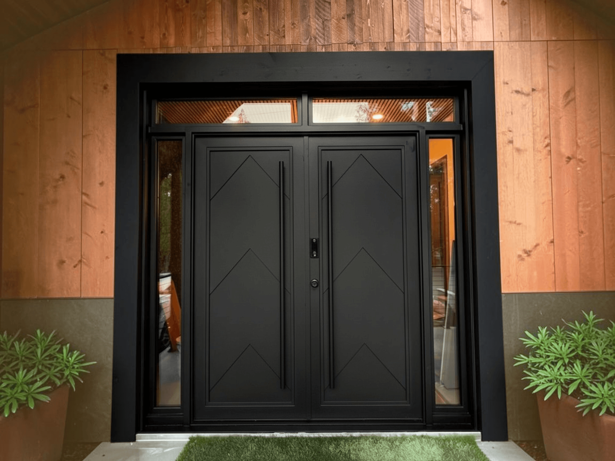 Modern Steel Double Entry Door — Big Bear, CA
