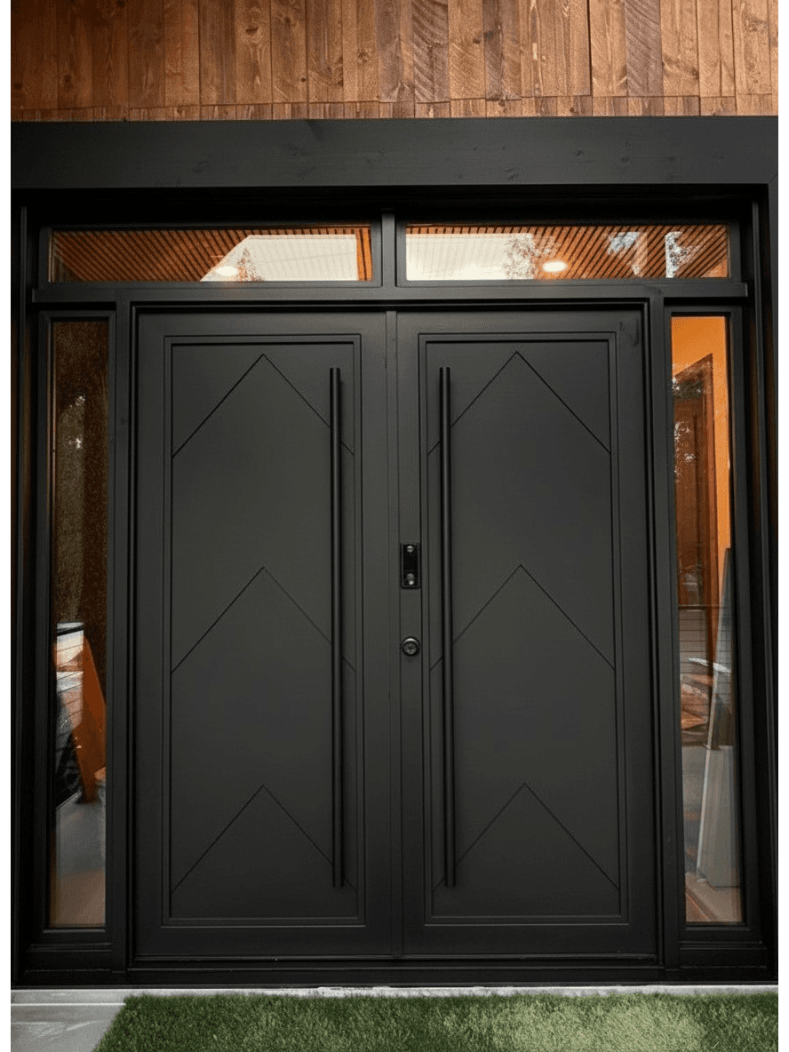 Modern Steel Double Entry Door — Big Bear, CA