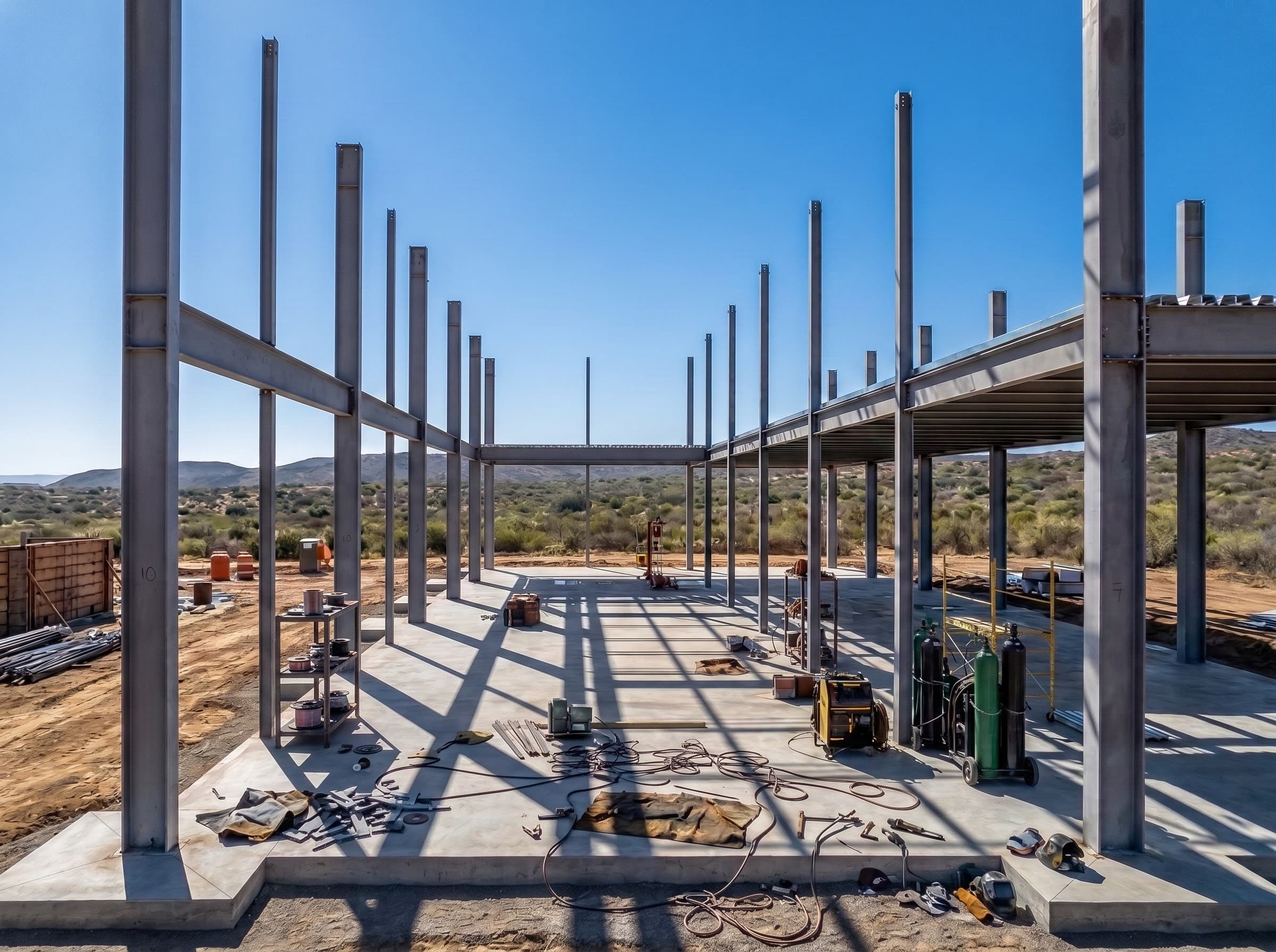 Steel Framework for Custom Residential Structure