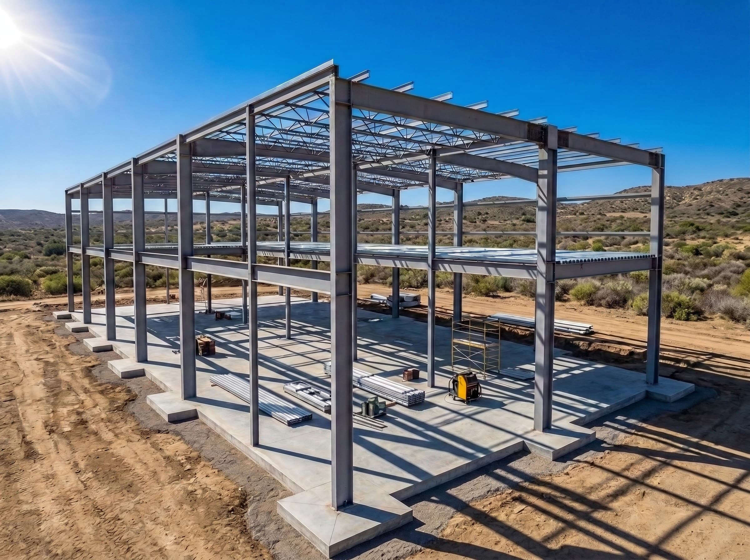 Steel Framework for Custom Residential Structure