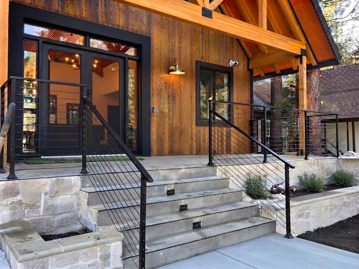 Modern stainless Steel cable Railing Installation