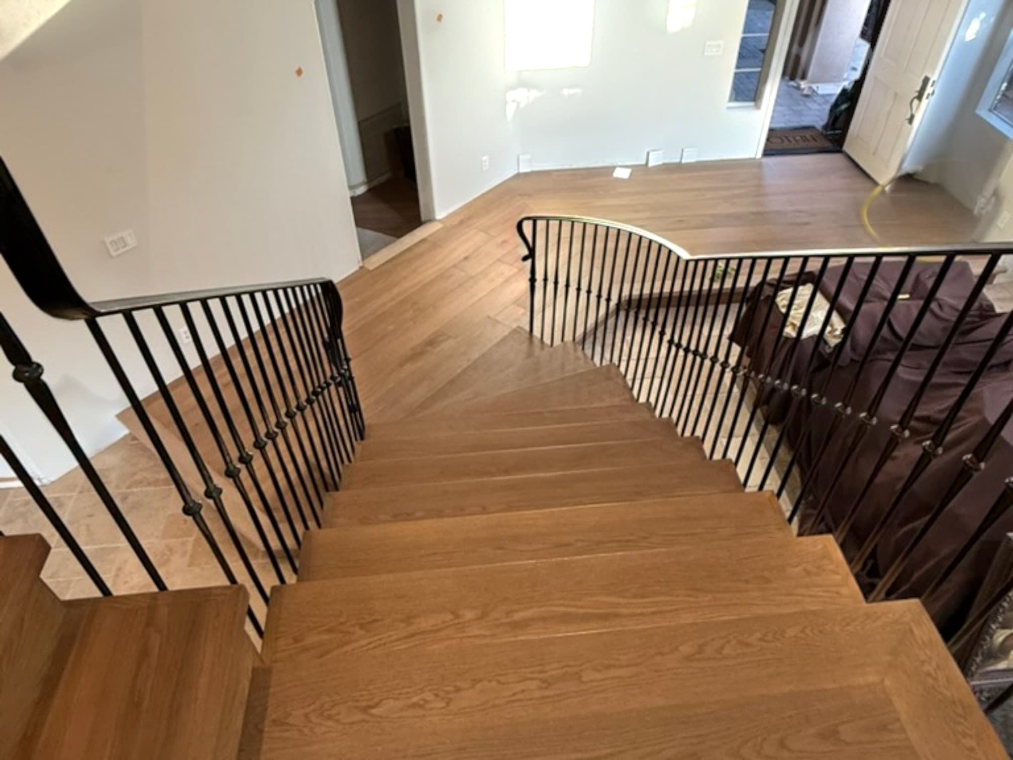 Curved Wrought Iron Staircase Railing — Irvine, CA