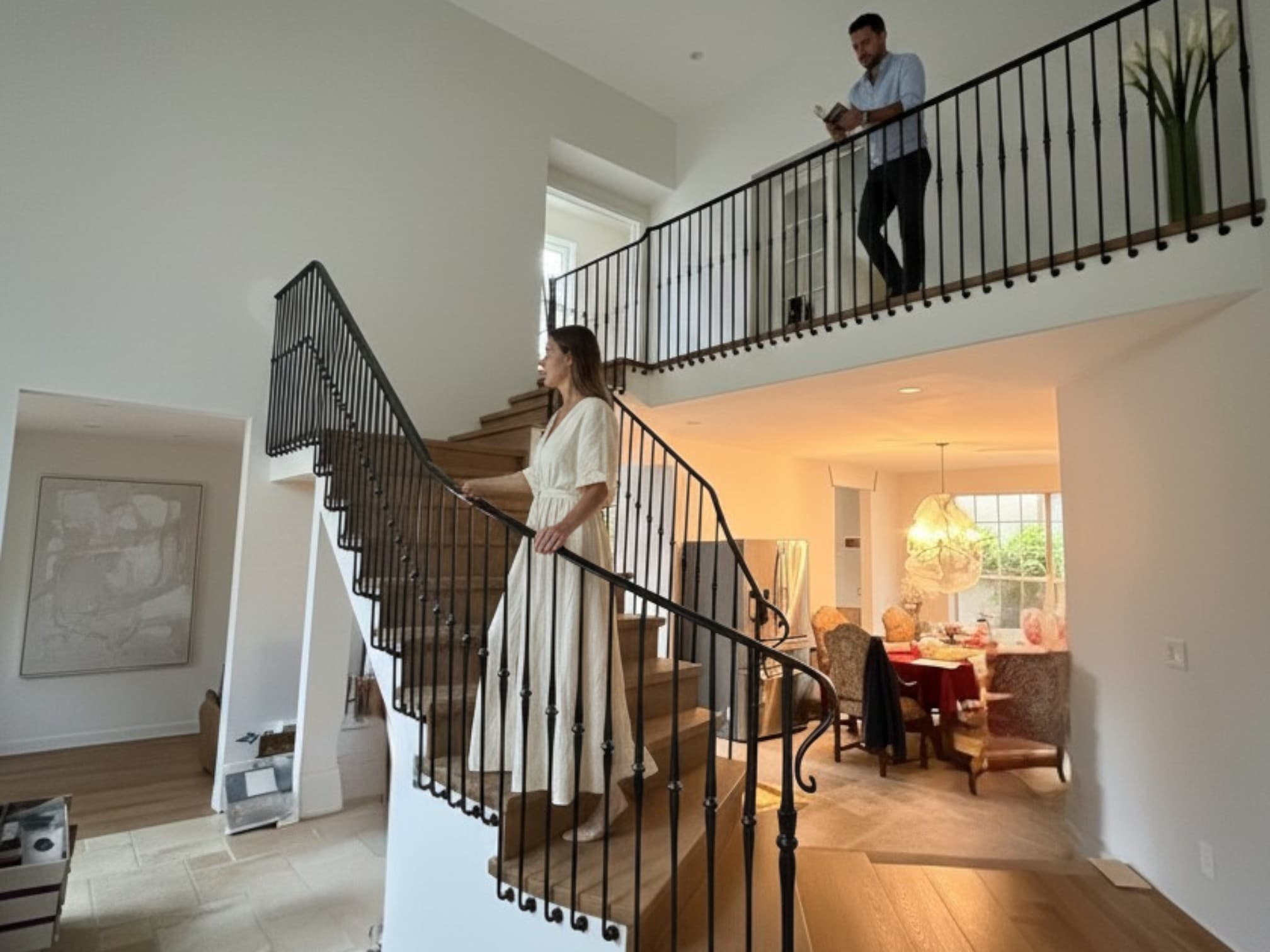 Curved Wrought Iron Staircase Railing — Irvine, CA