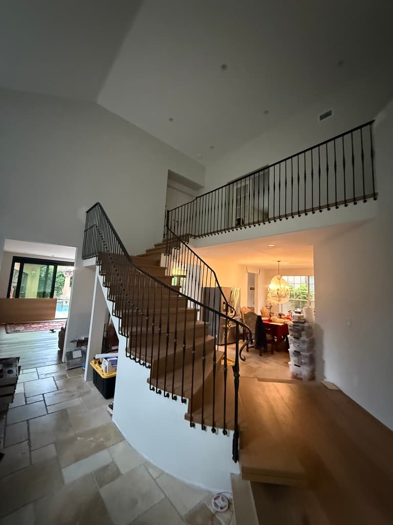 Curved Wrought Iron Staircase Railing — Irvine, CA