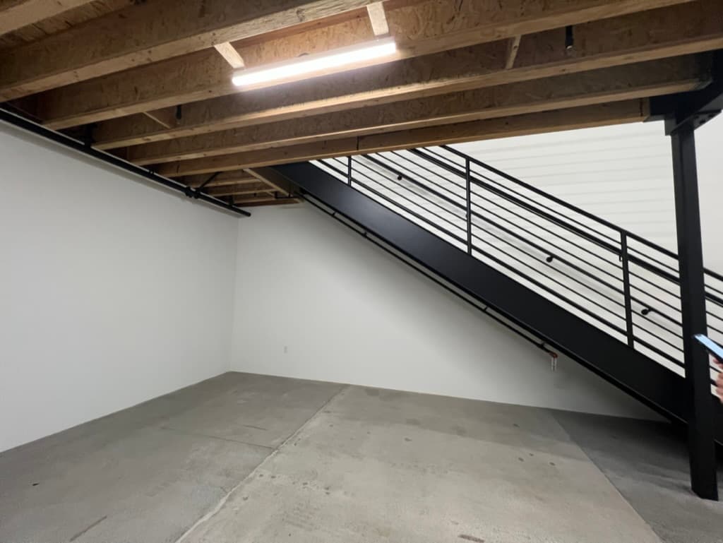 Structural Steel Mezzanine, Stairs & Railing — Commercial Loft
