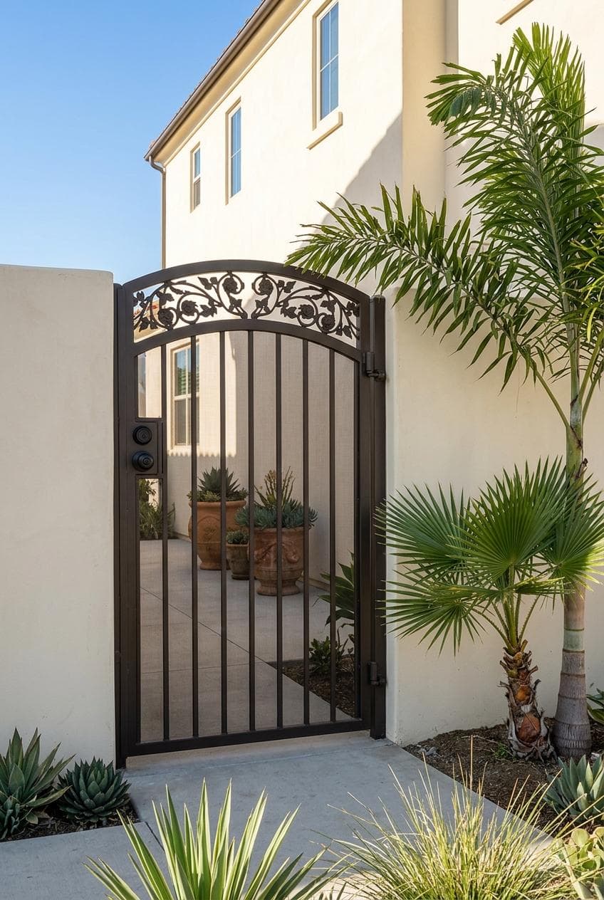 Arched Ornamental Pedestrian Gate